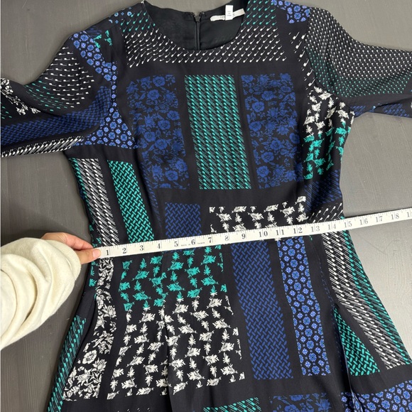 Derek Lam Crosby scarf print fit flare dress - Picture 9 of 12